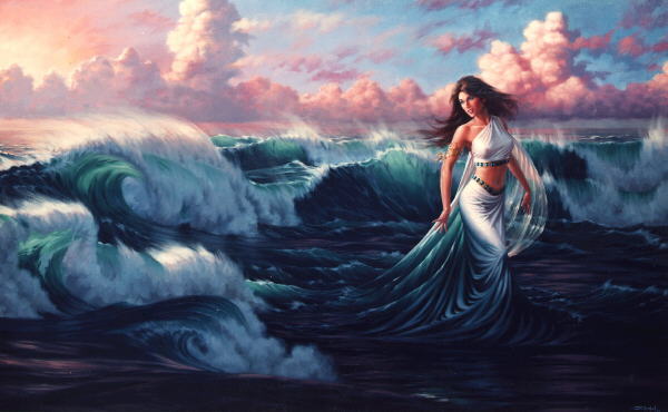 Humanoid Lady in Ocean