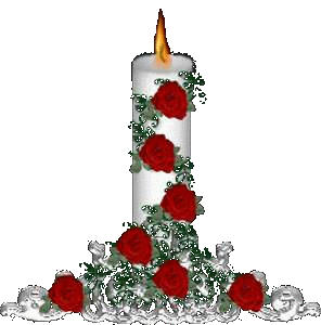 Wedding Red Rose Candle