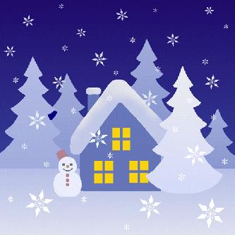 Winter Snowman House