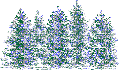 Christmas Blue Shimmer Trees