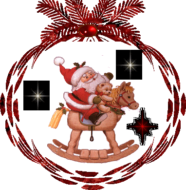 Christmas Bulb Santa Rkng Hrse