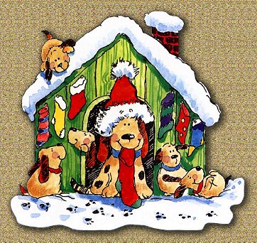 Christmas Dog Santa House