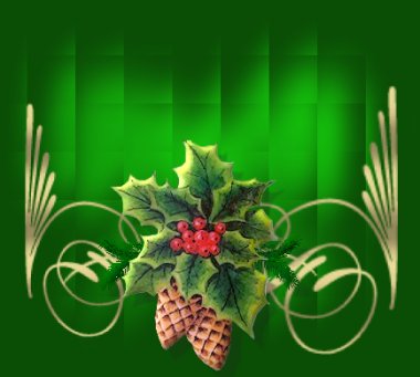 Christmas Green Pine Cone Tag