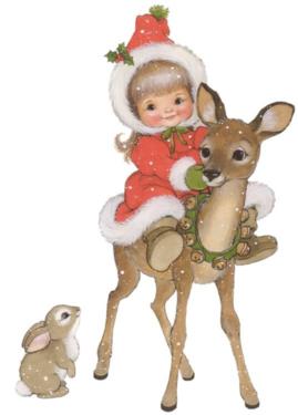 Christmas Reindeer Santa Child Bunny