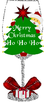 Christmas Santa Peek Glass