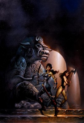 Erotic Fantasy Boris Vallejo Mother and Daughter (warriors)
