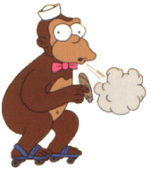 The Simpsons Monkey Smoking