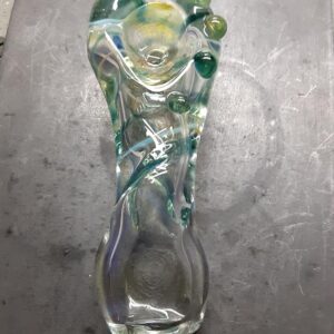 10 Glass Pipes - Inside Out Silver Fumed