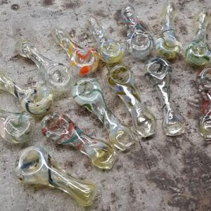 50 Glass Pipes - Inside Out Silver Fumed
